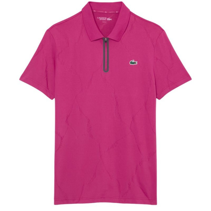 Vente Polo Lacoste Tennis Jacquard Stretch Ultra Dry Fuchsia