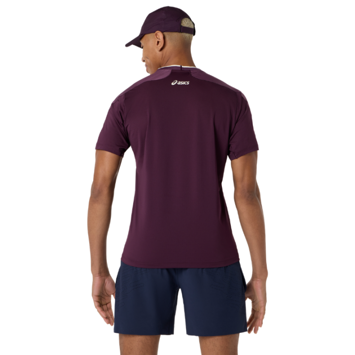 Achat Tee Shirt Asics Match Jacquard SS Bordeaux