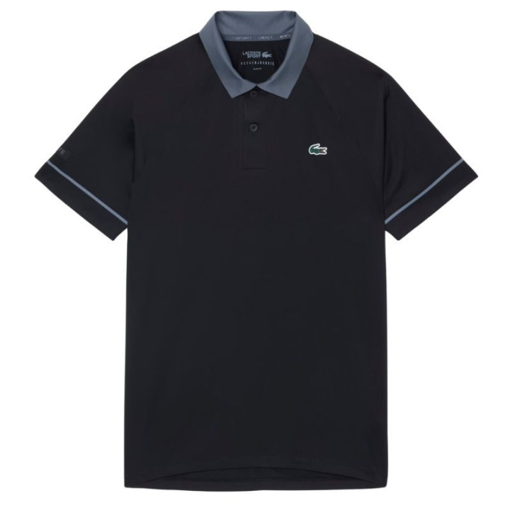 Vente Polo Lacoste Tennis X Novak Djokovic On Court Noir