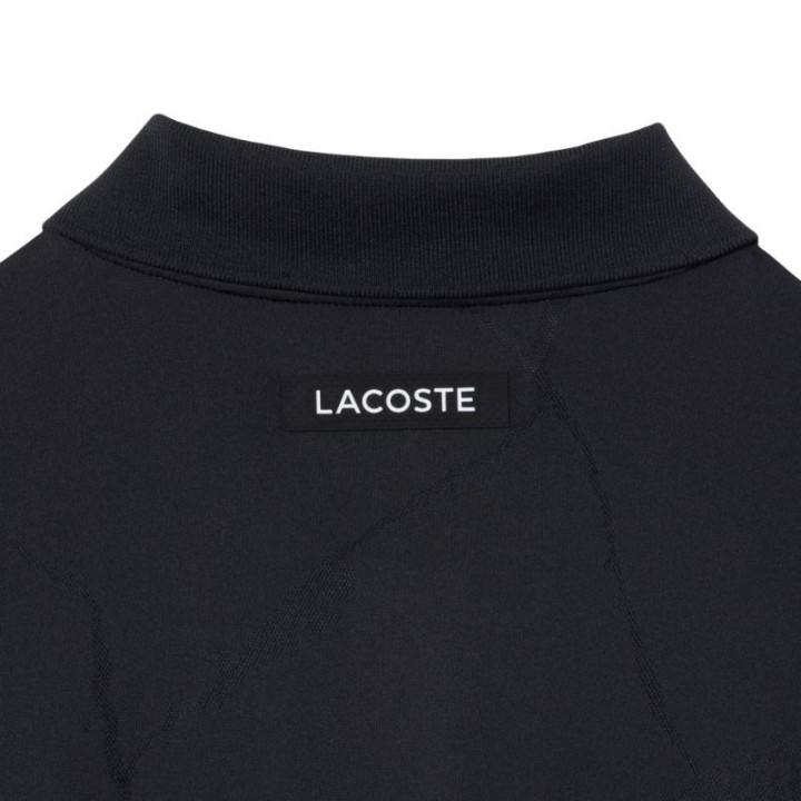 Prix Polo Lacoste Tennis Jacquard Stretch Ultra Dry Noir