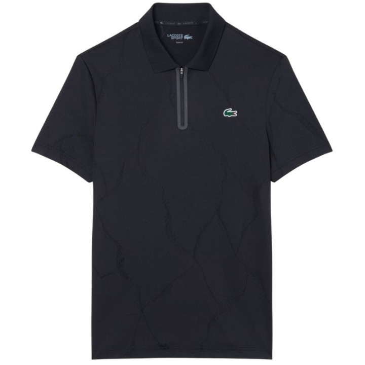 Polo Lacoste Tennis Jacquard Stretch Ultra Dry Noir