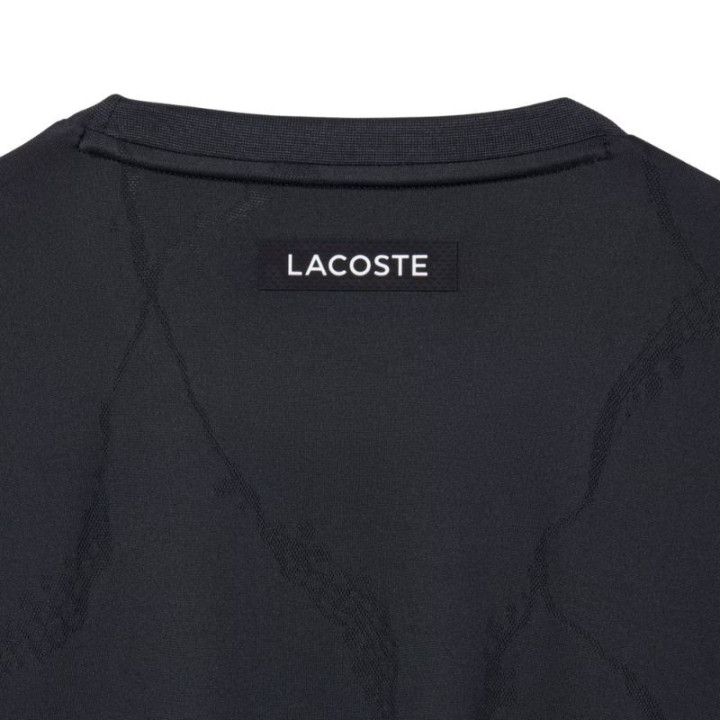 Prix Tee-Shirt Lacoste Tennis Jacquard Ultra Dry Noir