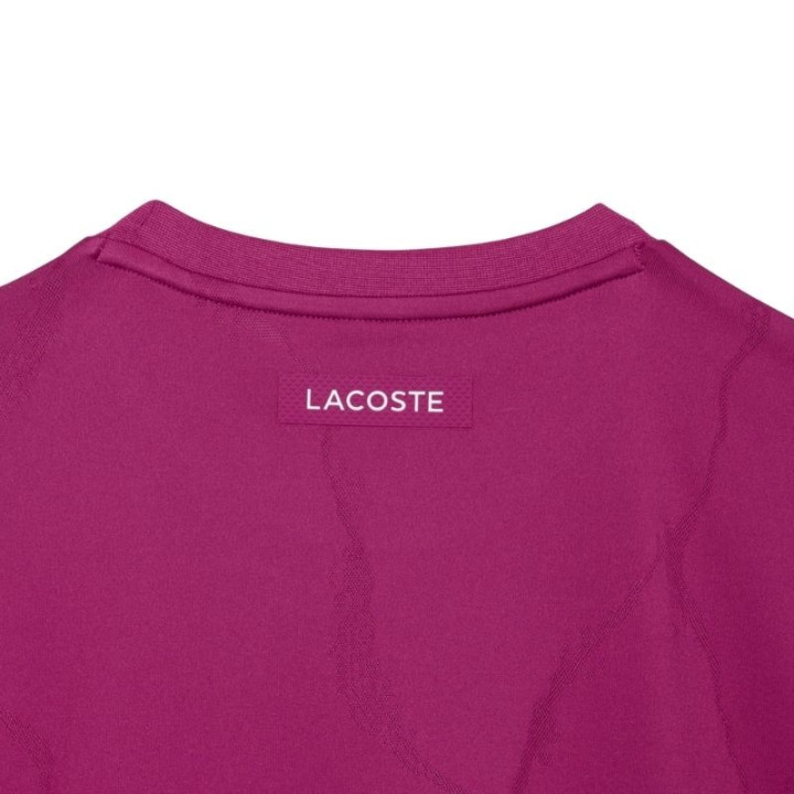 Tee-Shirt Lacoste Tennis Jacquard Ultra Dry Fuchsia