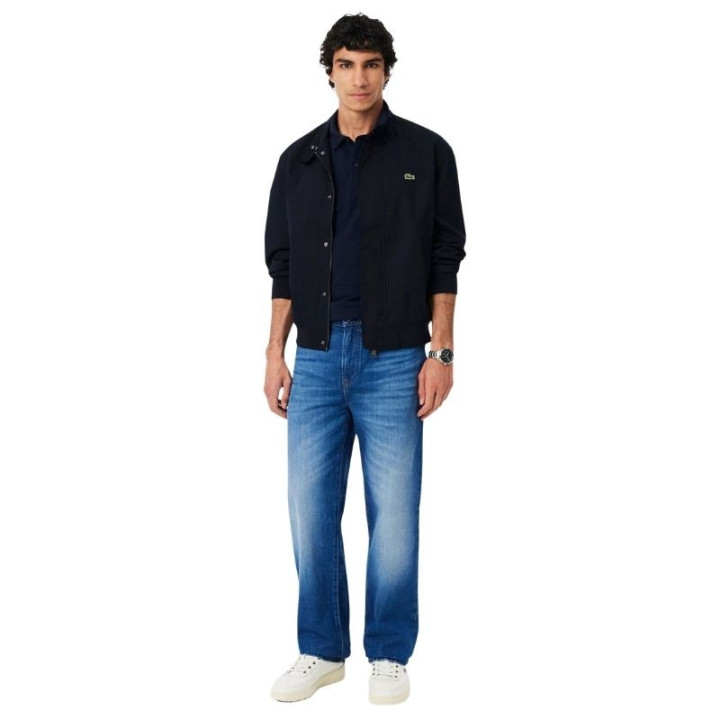 Promo Polo Lacoste Sport Regular Fit Coton Mélangé Bleu Marine
